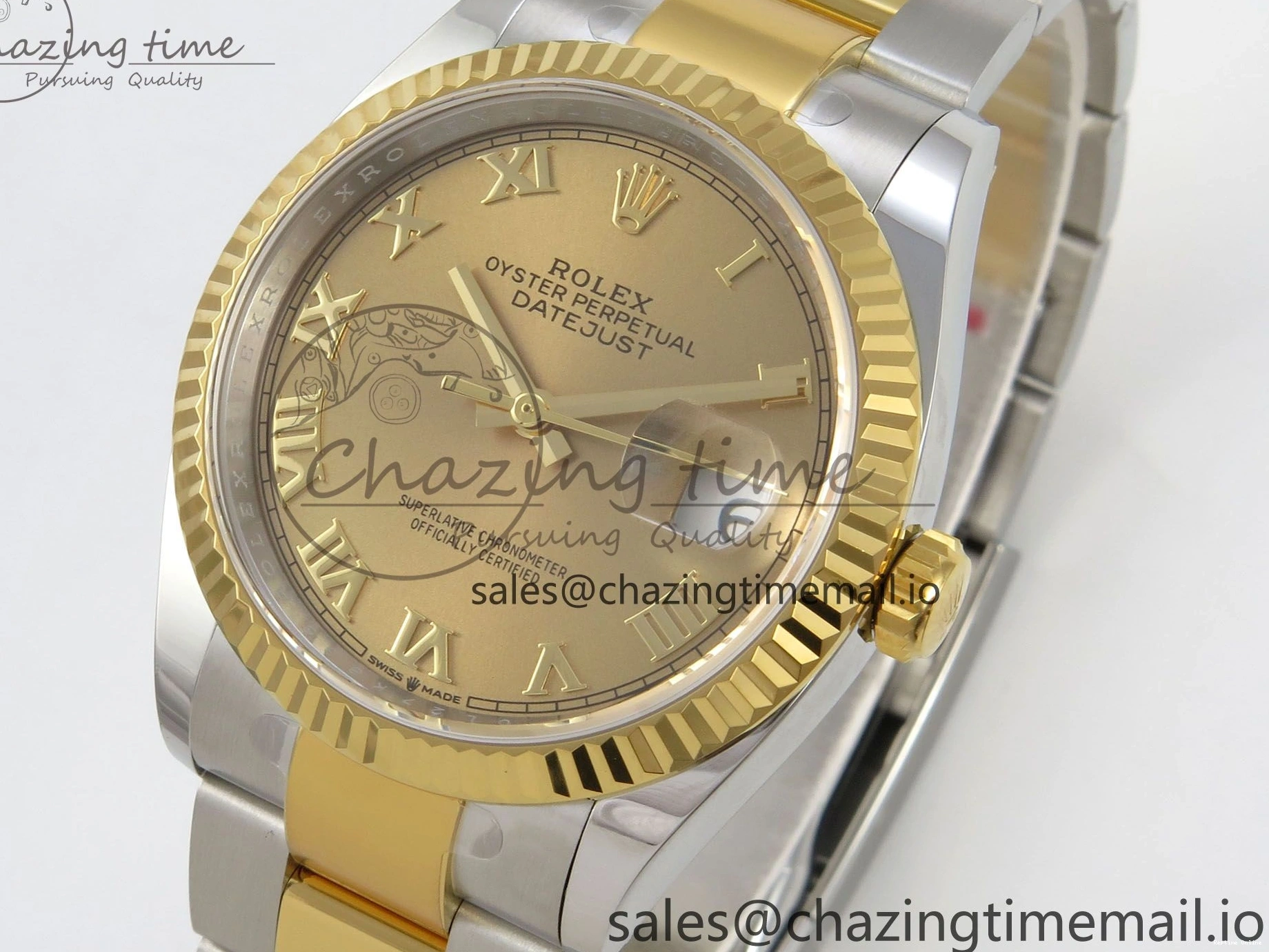 0111 DateJust 36 SS YG ARF 1:1 Best Edition 904L Steel YG Roman Dial on Oyster Bracelet SH SportInspired 101